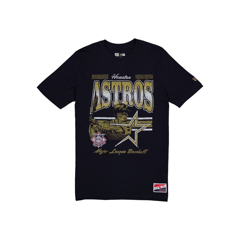New Era Houston Astros Throwback Distress T-Shirt - Size S